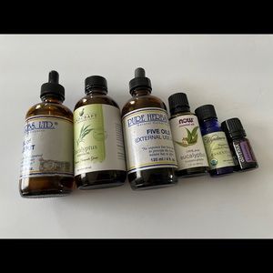 Lot of 6 Bottles of Essential Oils Lavender Eucalyptus Peppermint Cajeput
